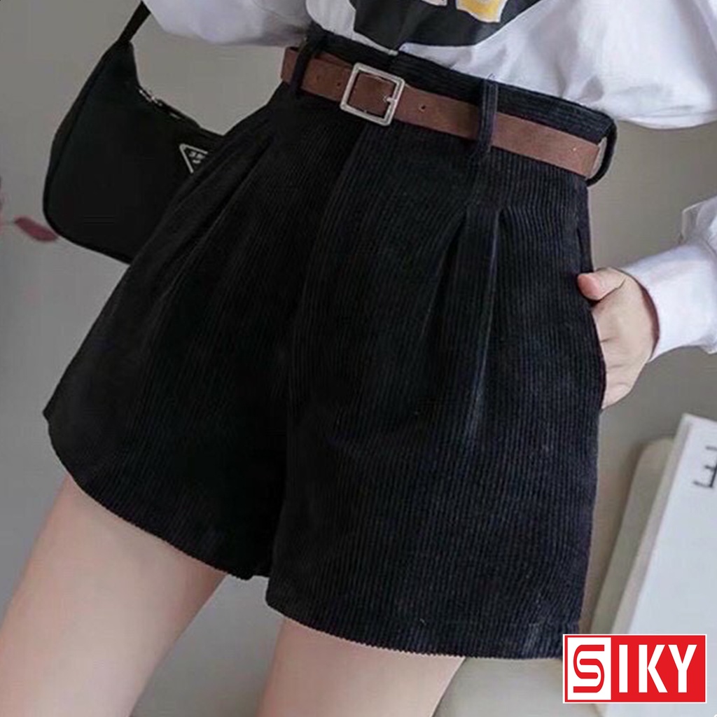 Quần short nữ chất liệu nhung cao cấp - SLIKY 009