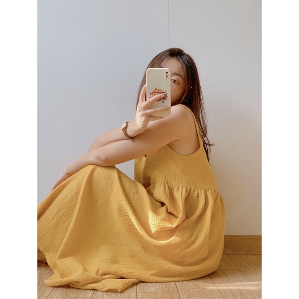HERS - Đầm babydoll muslin phiên bản không tay