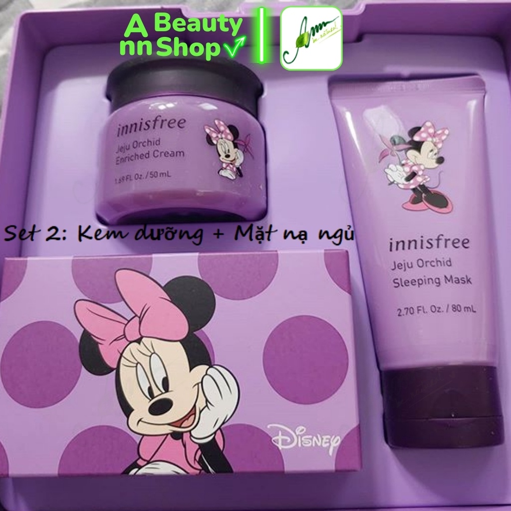 Set Dưỡng Da Innisfree Orchid LUCKY BOX 2020 (1 set 2 món + hộp bông)