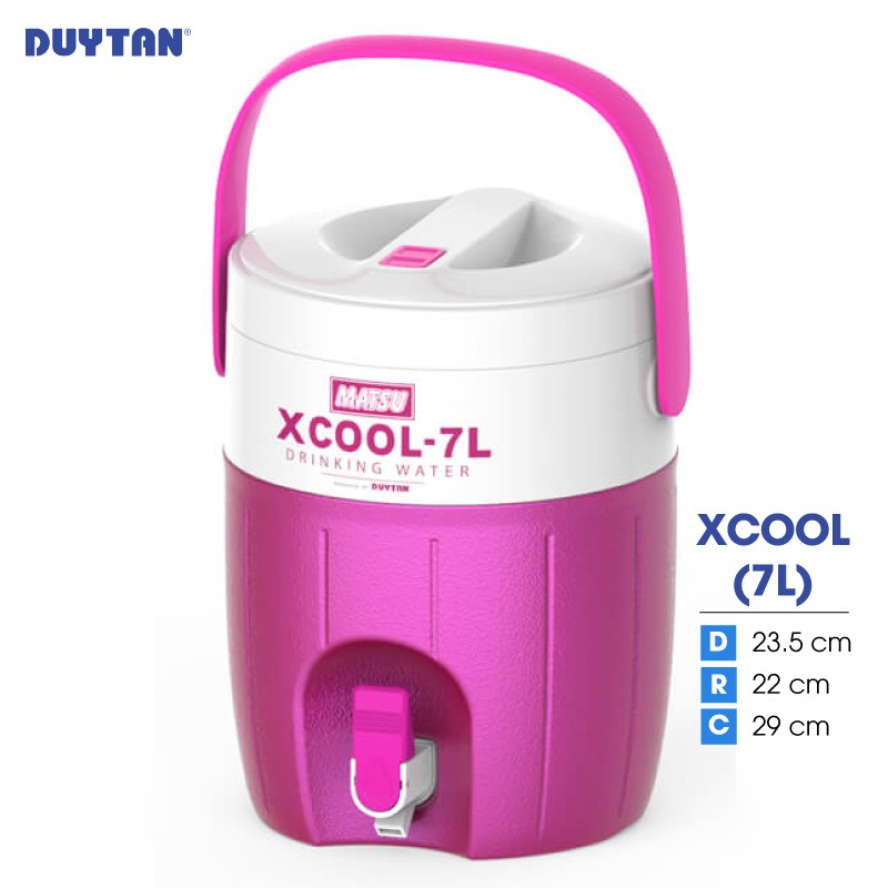 Bình đá giữ nhiệt nhựa DUY TÂN Xcool 7 lít (23.5 x 22 x 29 cm) - 05257