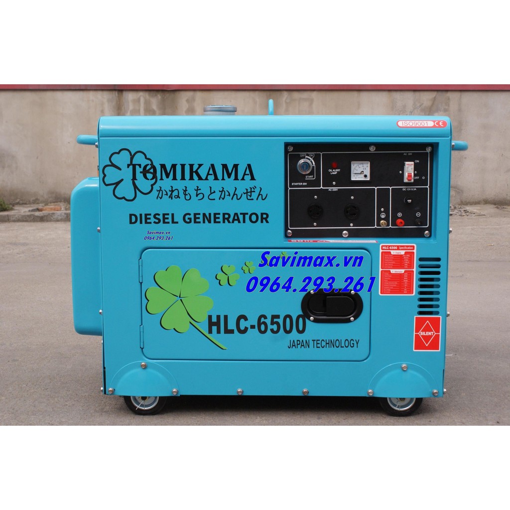 Máy phát điện 1 pha TOMIKAMA 5kw, model HLC - 6500