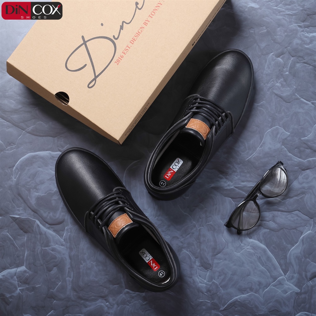 Giày Sneaker Da Nam DINCOX C03 Khí Chất Lịch Thiệp Black