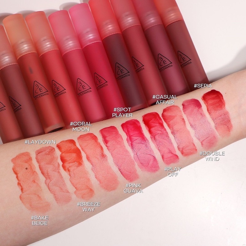 Son không dính khẩu trang không dính cốc 3ce blur water tint
