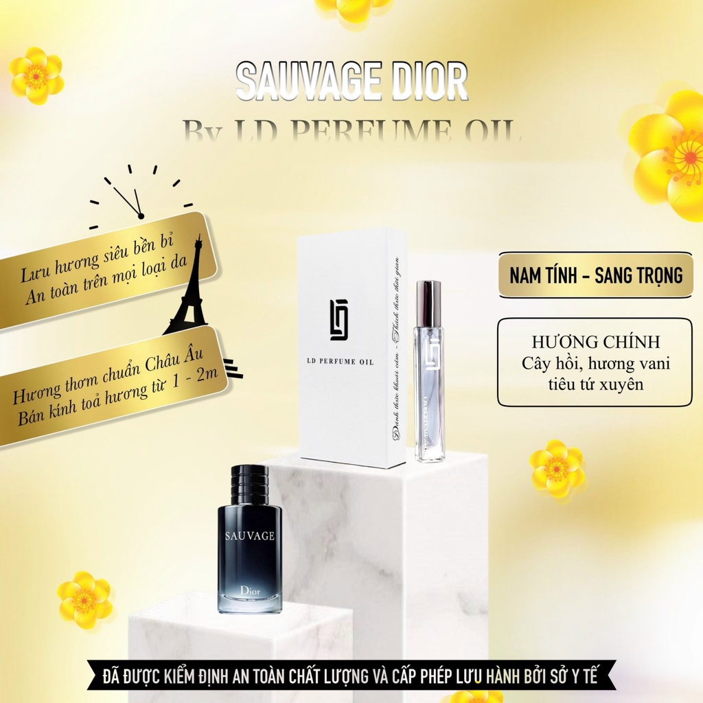 Tinh Dầu Nước Hoa Pháp SAUVAGE DIOR Thương Hiệu  LD PERFUME OIL AROMA STORE | BigBuy360 - bigbuy360.vn