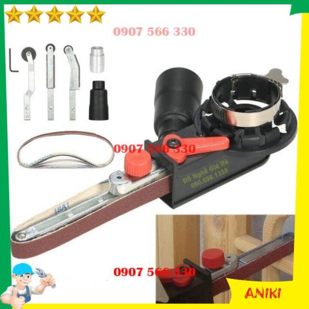 Bộ chuyển đổi máy mài máy cắt thành máy chà nhám băng đánh bóng inox gỗ QE007