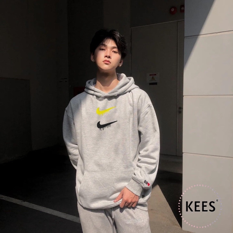 Áo Hoodie Nike Tick Thêu Sắc Nét 2 Logo Tan Chảy Vải Dày