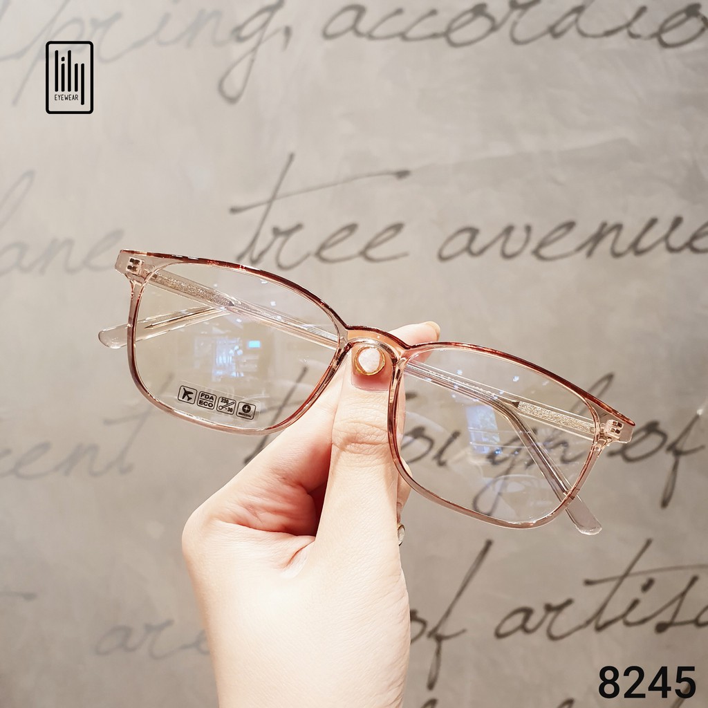 Gọng kính cận nam nữ mắt vuông Lilyeyewear gọng nhựa phù hợp nhiều khuôn mặt , nhiều màu sắc - 8245 | BigBuy360 - bigbuy360.vn
