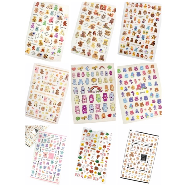 Hình dán sticker GẤU nhiều loại