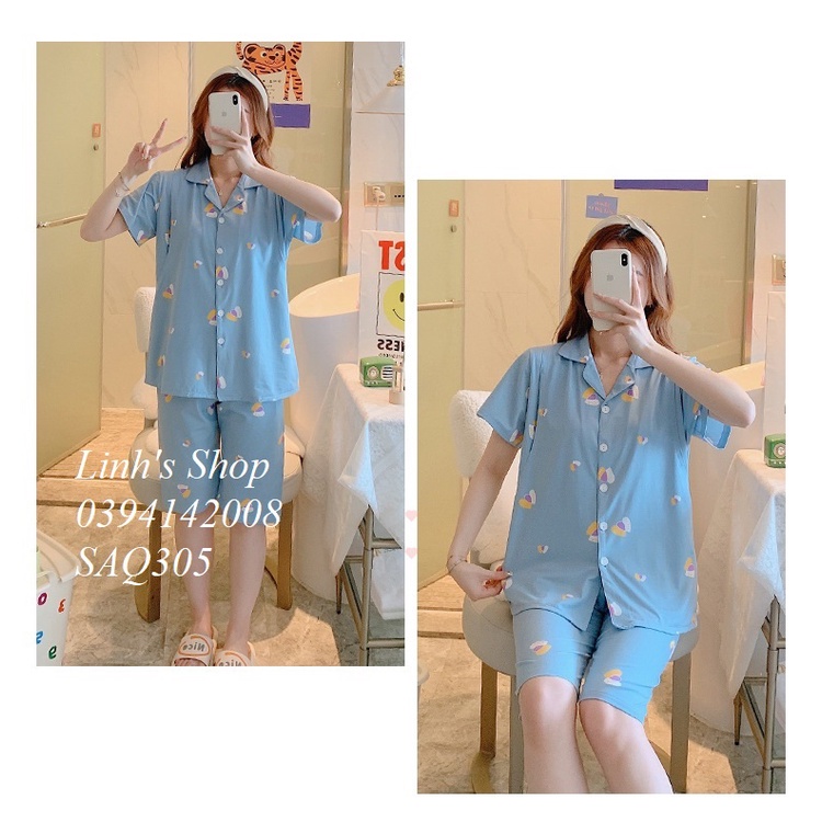 Set Bầu Bộ Bầu Mặc Nhà Sau Sinh Cho Bé Bú Bé Ti-SAQ305