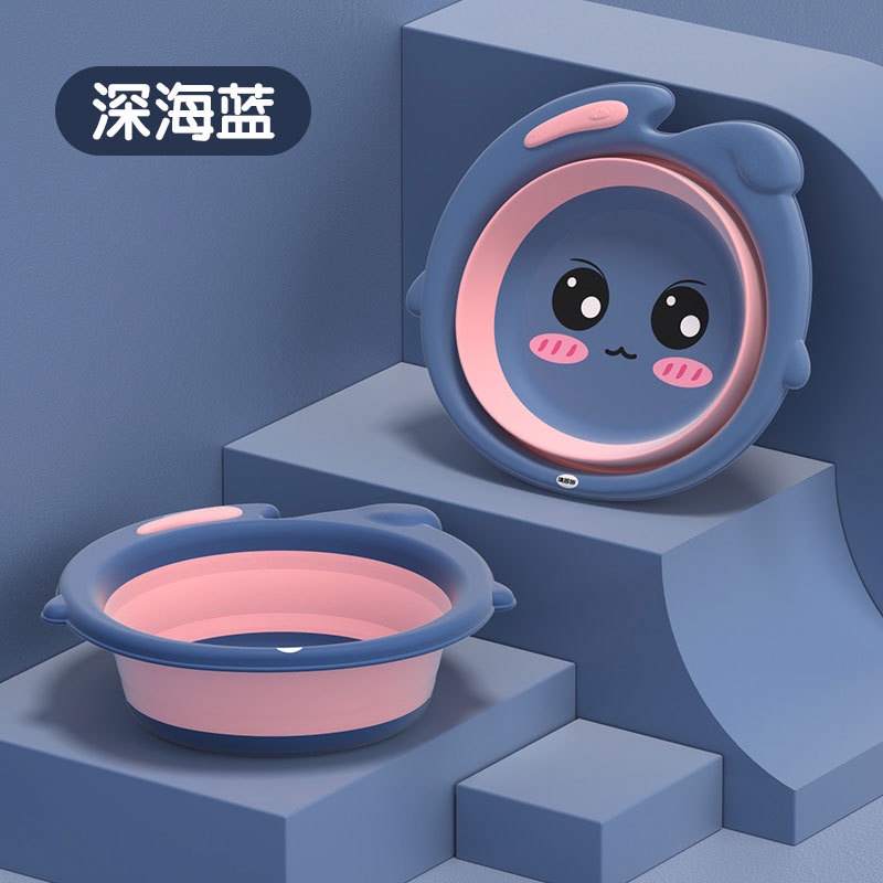 Chậu Rửa Mặt Gấp Gọn Chất Liệu Silicon Tiện Dụng Hình Ong, Ô tô, Vương Miện Đáng Yêu
