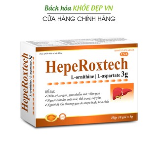 Cốm bổ gan L-ornithine L-aspartat giảm xơ gan, men gan- 10 gói [HepeRoxtech]