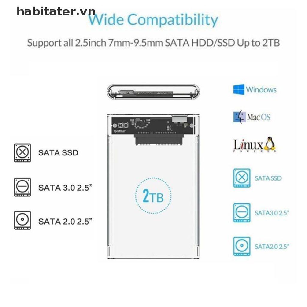 Khay Đựng Ổ CứNg HDD / SSD 2.5 &quot;, ĐầU CắM USB 3.0 Sang SATA