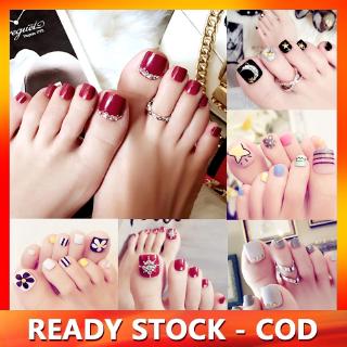 Set 24 Móng Tay Giả Ngắn Che Phủ Toàn Diện