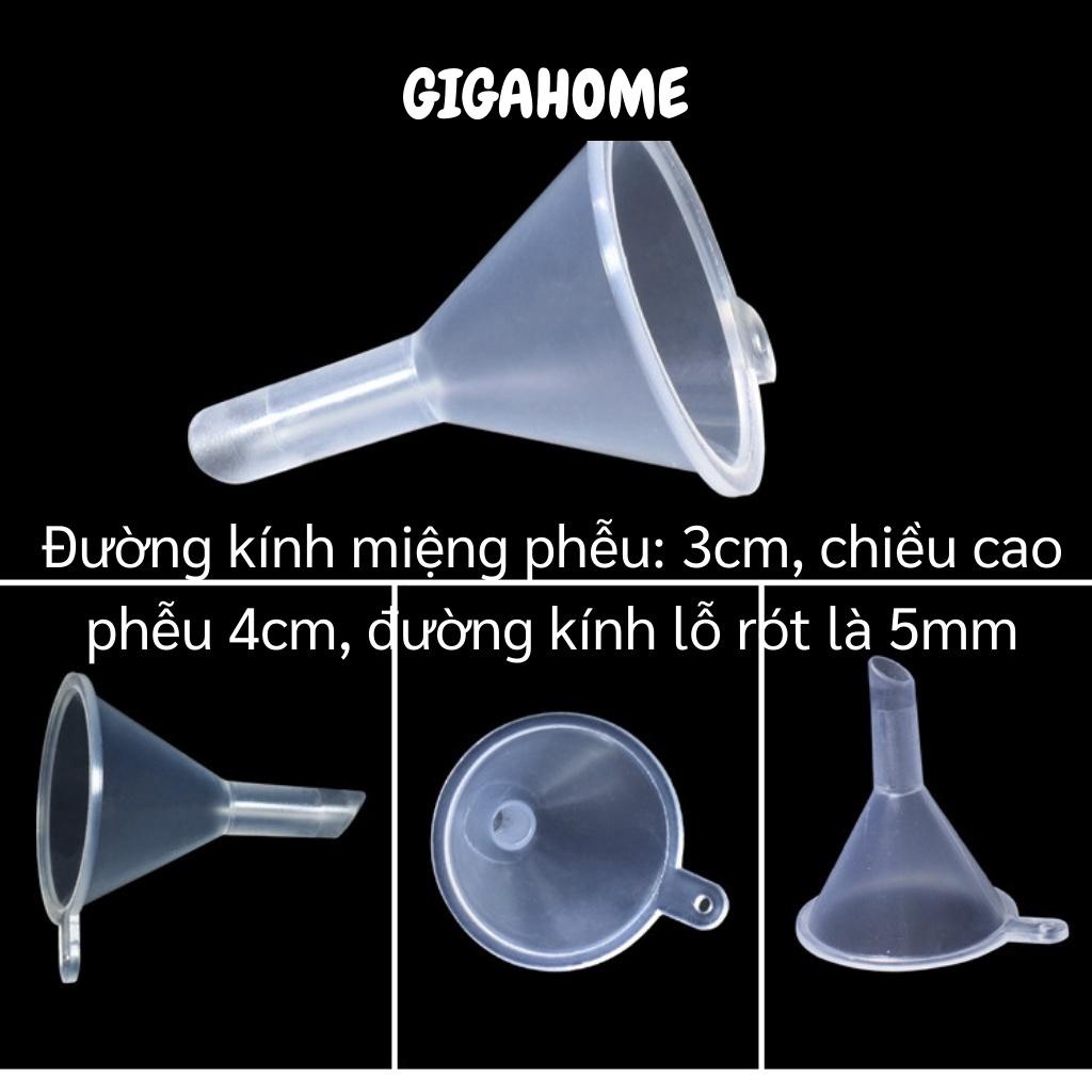 Phễu Mini GIGAHOME Combo 10 Phễu Nhựa Rót Chiết Dung Dịch, Nước Hoa Vào Lọ 5ml, 10ml 9402