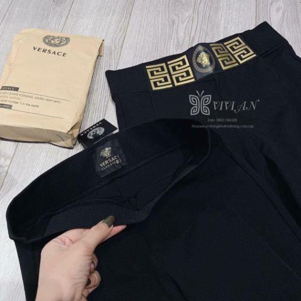 [Hot trend] Quần LEGGING V.SACE cạp cao siêu sang chảnh hàng VNXK, Legging Co Giãn 4 Chiều Cao Cấp, Ống Dài Siêu Đẹp,