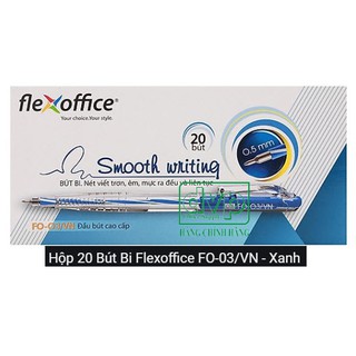 Bút bi bấm ngòi nhỏ FO-03 - hộp 20 cây