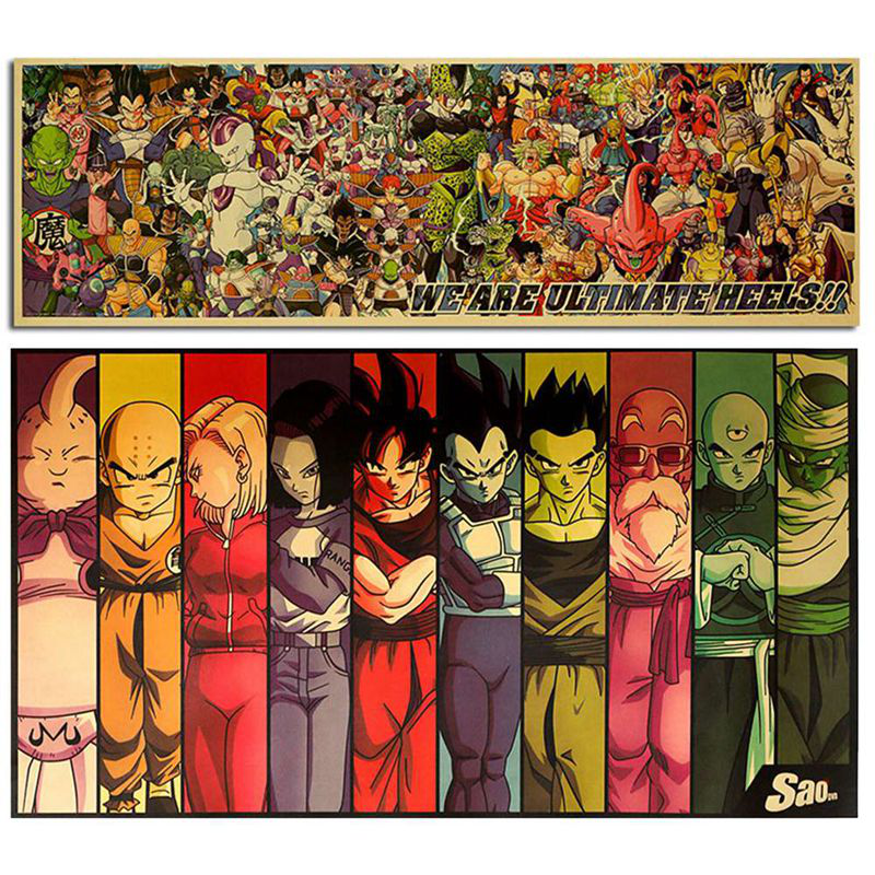 Poster Phim Hoạt Hình Dragon Ball Phong Cách Retro