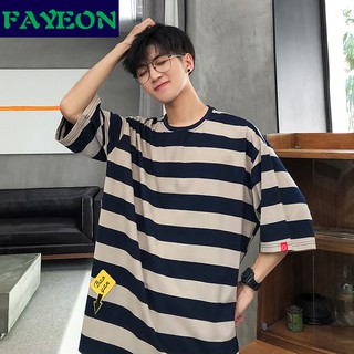 Áo Thun Tay Ngắn Kẻ Sọc Ngang Trẻ Trung Năng Động Hợp Thời Trang