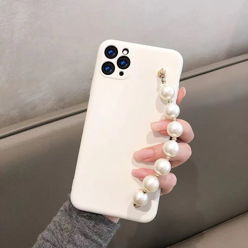 vivo 1808 1811 1820 1812 1807 1817 1801 1819 1806 1818 1816 1802 1814 1804 1805 1851 1815 White Pearl Bracelet Chain retro mobile phone fashion bracelet TPU silicone soft shell anti shedding mobile phone case