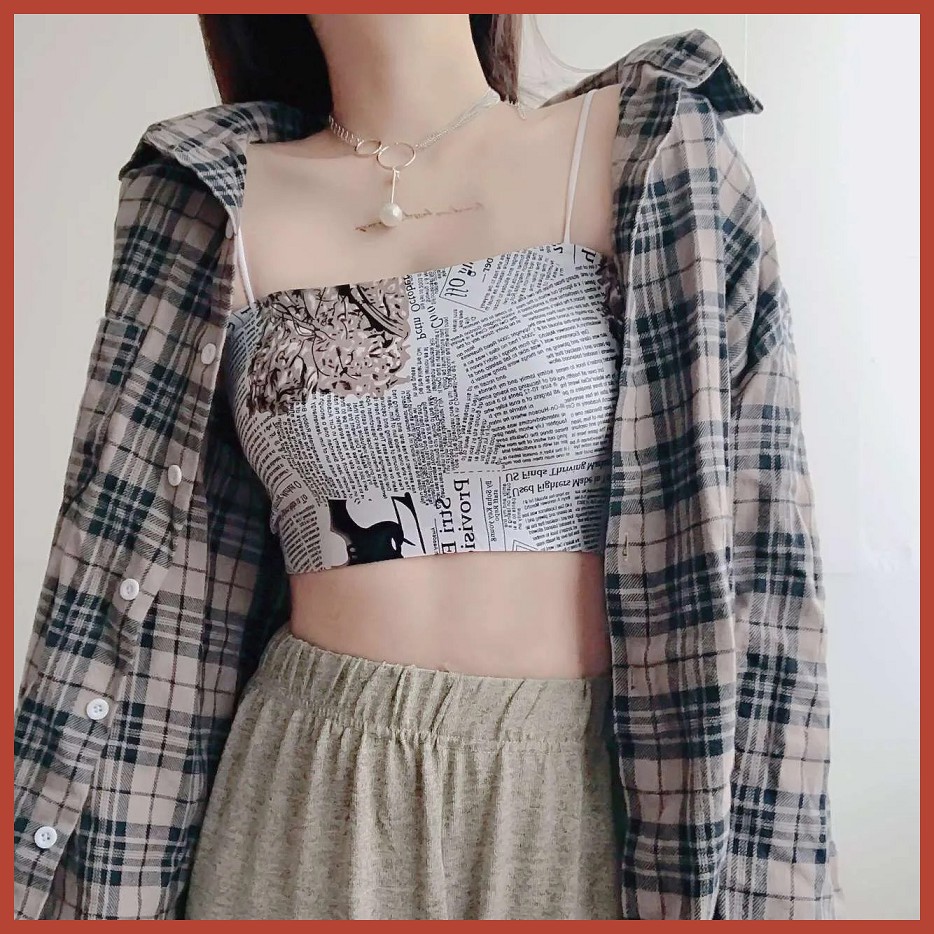 Áo lót croptop lụa mát quyến rũ thời trang cho nữ