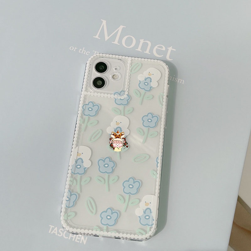 Ốp lưng iphone cạnh vuông in hình Hoa Xanh 6s/6plus/6splus/7plus/8plus/x/xs/xs max/11/11promax/12pro/12promax