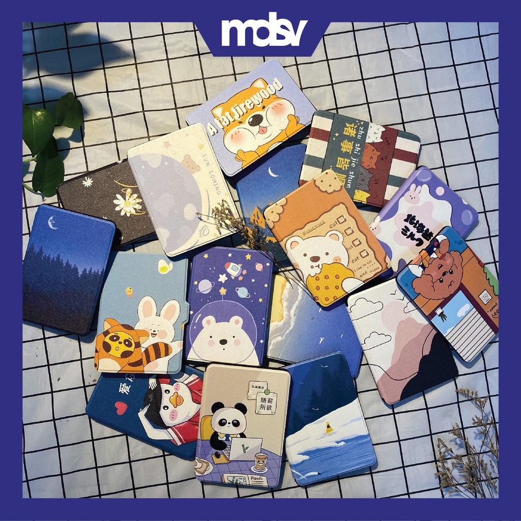 Bao da cover cho máy đọc sách Kindle Paperwhite 5 case silicon HỌA TIẾT XINH XỈU