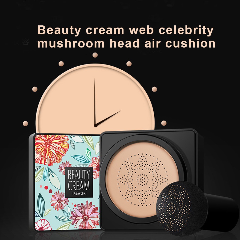 (Hàng Mới Về) Kem Bb Dạng Air Cushion Che Khuyết Điểm Dưỡng Ẩm Kèm Cọ Đầu Nấm