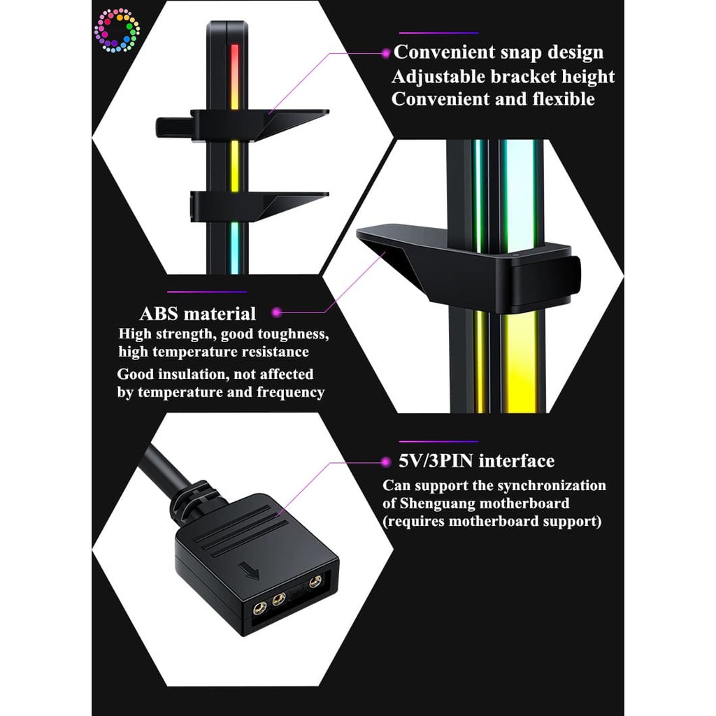 Bộ chống xệ card vga ,hỗ trợ 2 card vga led RGB sync main 5v 3pin | BigBuy360 - bigbuy360.vn