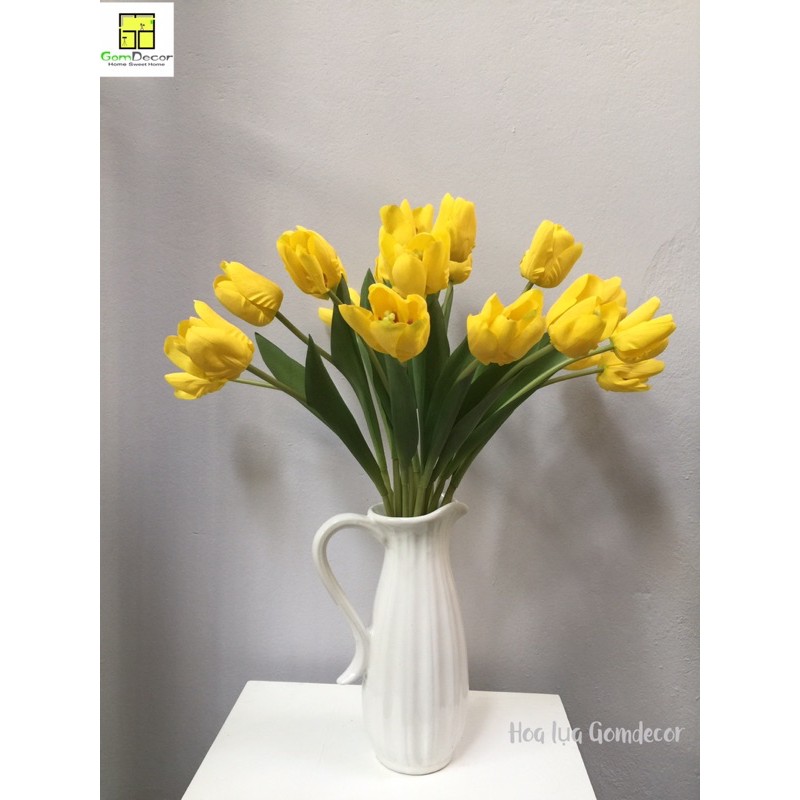 Hoa tulip cao su hoa tulip giả hoa lụa đẹp cao cấp