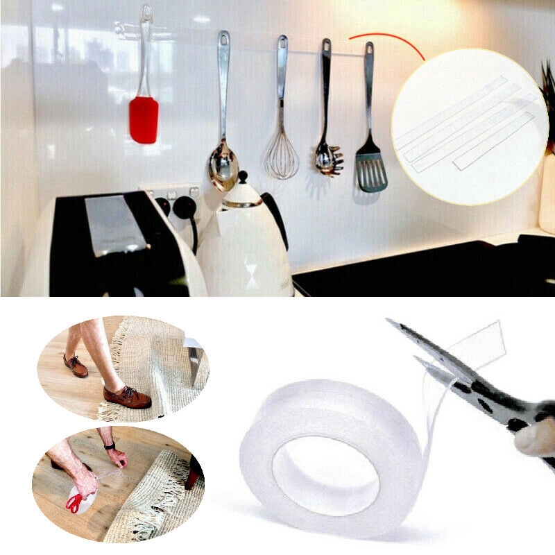 Cuộn băng dính nano 2 mặt tháo gỡ linh hoạt 1/2/3/5m