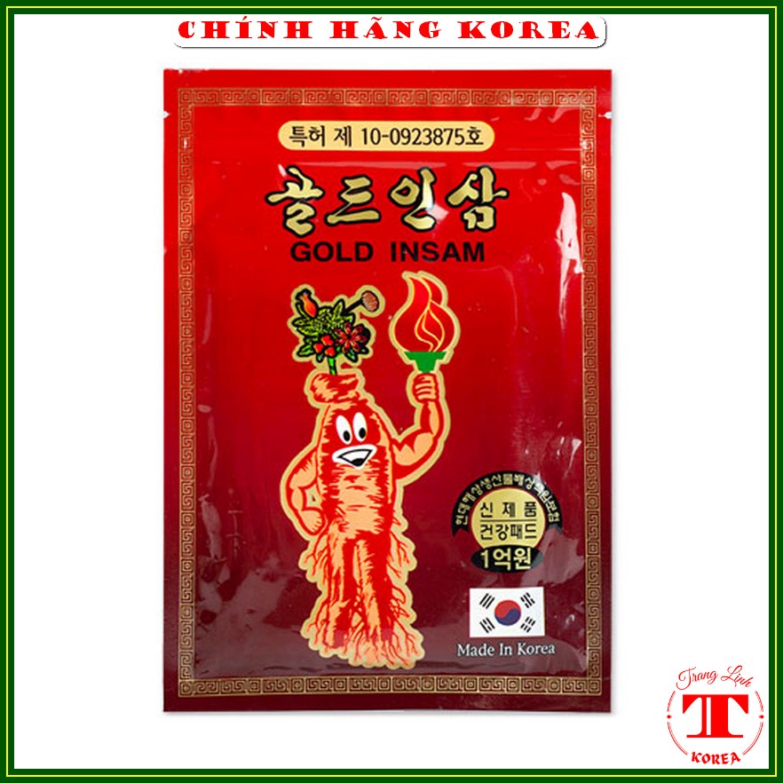 Cao dán hồng sâm Gold Insam đỏ cao cấp - Cao dán sâm chính hãng Korea, tranglinh