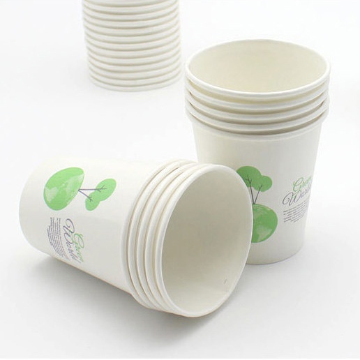 Túi 50 chiếc cốc giấy dùng 1 lần dung tích 250ml, ly giấy uống nước, trà, cà phê in hình tiện dụng