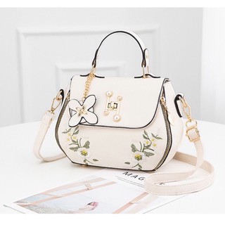 Túi Xách Công Sở Thêu Hoa Cực Đẹp Quảng Châu Cao Cấp Size 24cm- Th2