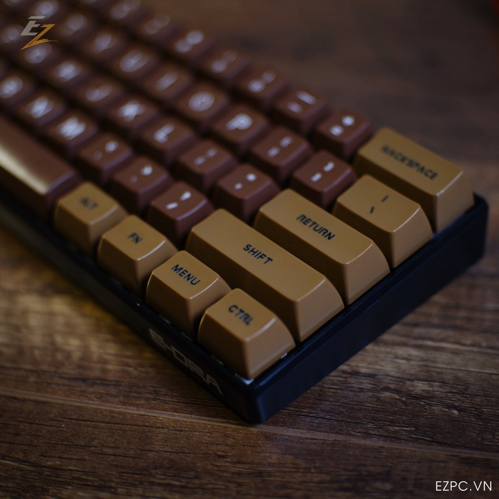 Keycap SA Profile Dark Chocolate ABS Double Shot 108 Phím | Gearbros