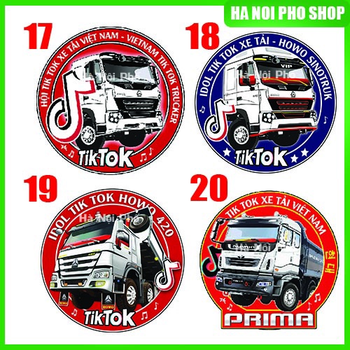Tem Logo Hà Nội Phố Xe Tải Tùy chọn Mẫu và kích thước 16cm, Phản quang, chống nước, Bền Màu, Chịu Nhiệt
