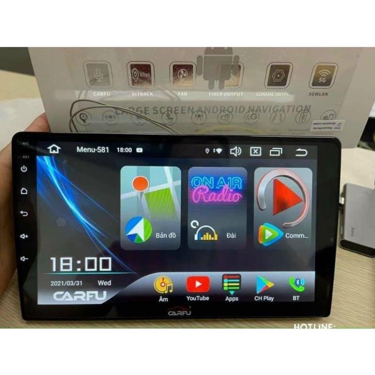 Màn Hình Android CARFU G350 RAM 4gb/32gb chip 8x căm Sim 4G/5G full tính năng bản quyền chính hãng