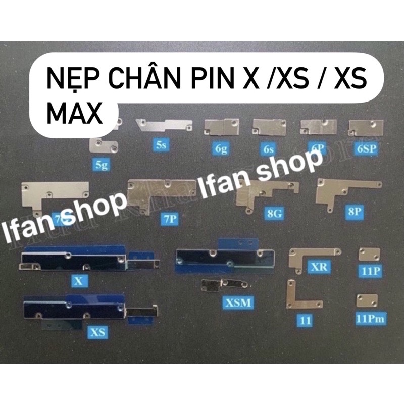 Nẹp chân pin | Sóc két màn iphone 7P / 8P/ X/ Xs /XsMax/11/11ProMax tặng Kèm ốc