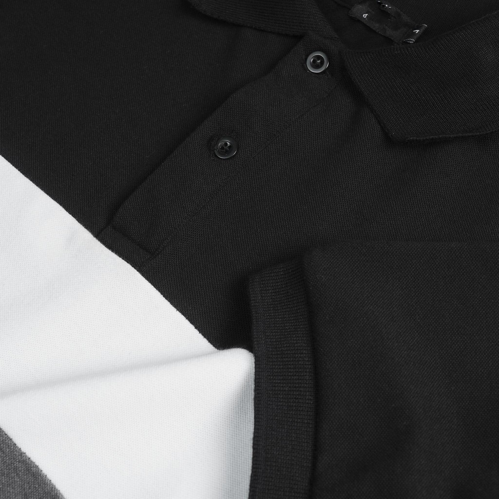 Áo polo Nam Tay Ngắn, áo thun nam có cổ vải Cotton dày mịn Rẻ Đẹp Đen Phối Trắng Xám PL721