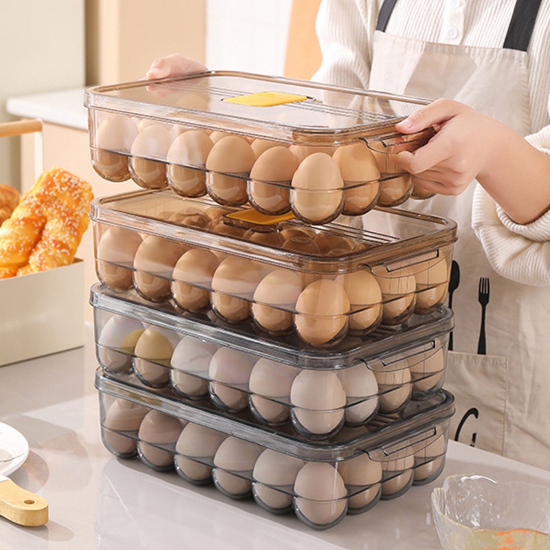 Khay Đựng Trứng 24 Ngăn Trong Suốt Sức Chứa Lớn Tiện Dụng