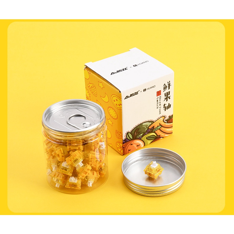Công tắc phím cơ - Switch Ajazz Diced Fruit - Kiwi (Tactile 60g) , Peach (Linear 50g), Banana (Tactile 50g)