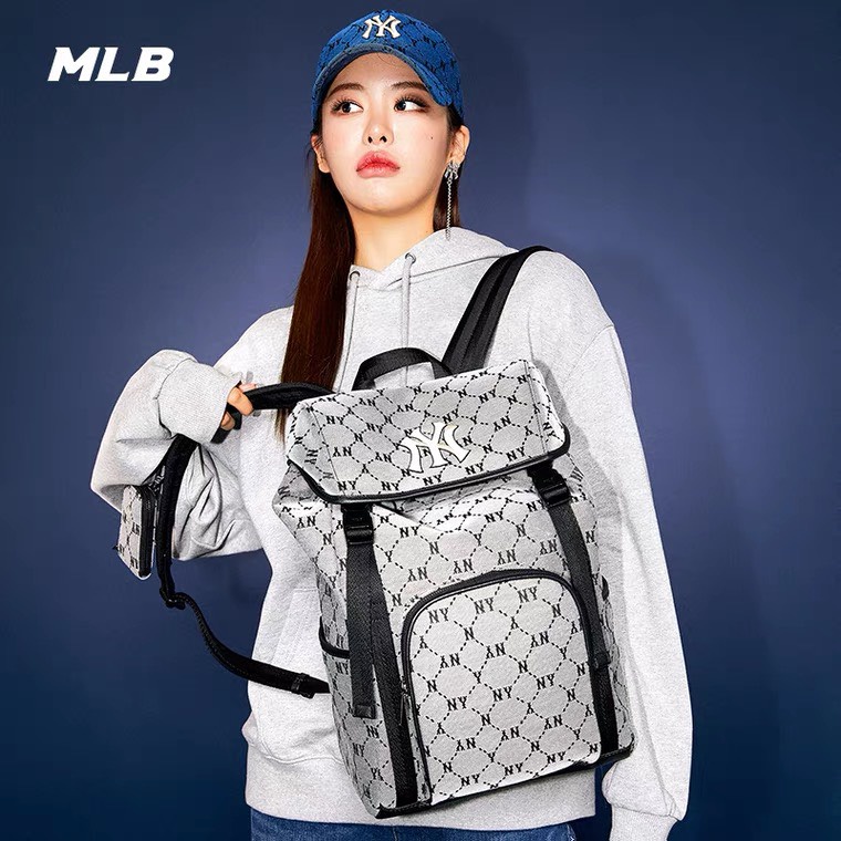 Balo Ny Hàn Quốc đi học nam nữ Monogram Jacquard New York Yankees