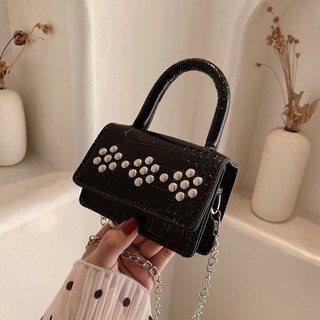 Túi sách mini cực xinh đính kim loại cực nét dữ phom cực siêu cute