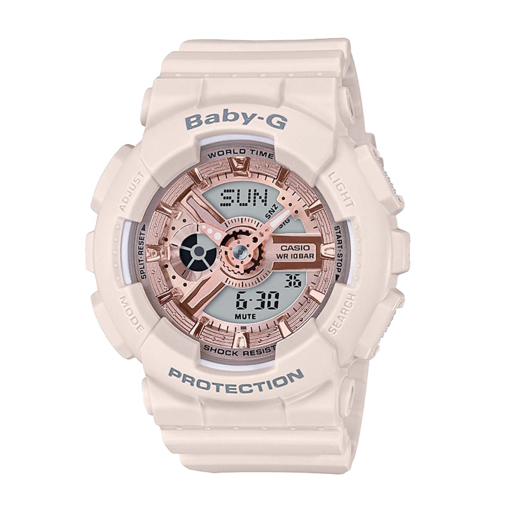 [HOT TREND]ĐỒNG HỒ NỮ BABY-G BA-110CP-4A LIGHT BEIGE - BA-110CP-4ADR nhẹ nhàng , sang trọng dành