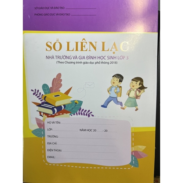 Sổ Liên Lạc dùng cho học sinh khối Tiểu Học, từ lớp 1 đến lớp 5.