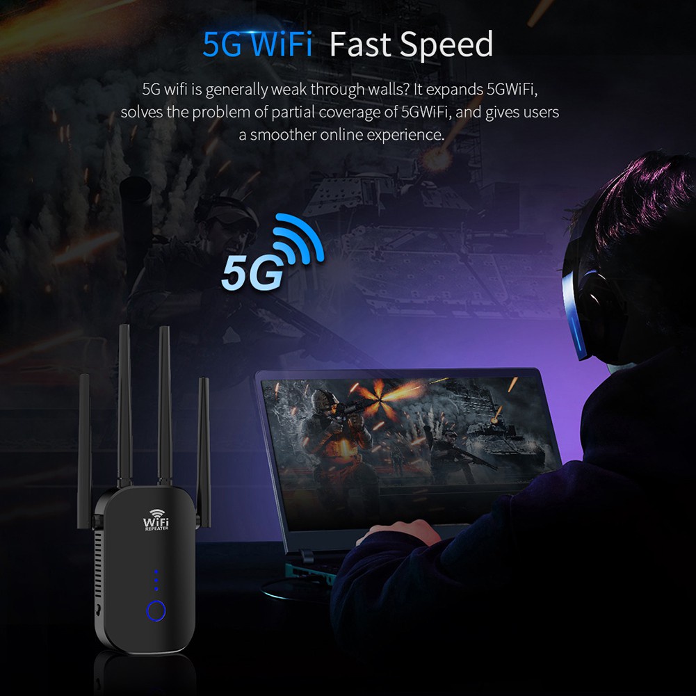 Thiết Bị Mở Rộng Wifi Wr758 1200mbps 2.4 / 5ghz 802.11ac | BigBuy360 - bigbuy360.vn