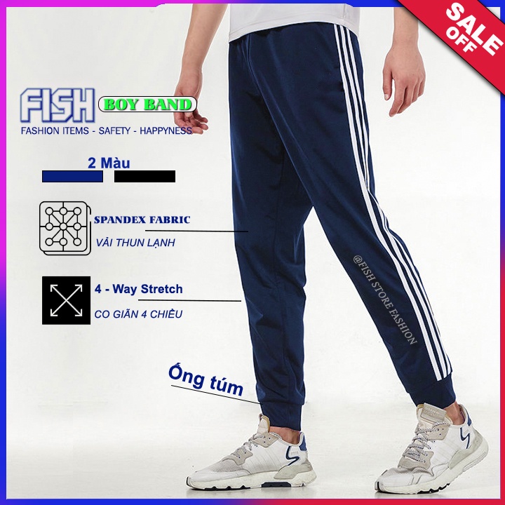 Quần jogger nam đẹp 3 sọc cao cấp thể thao vải thun co giãn 4 chiều FF62A