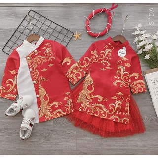 SET ÁO DÀI GẤM CHO BÉ TRAI