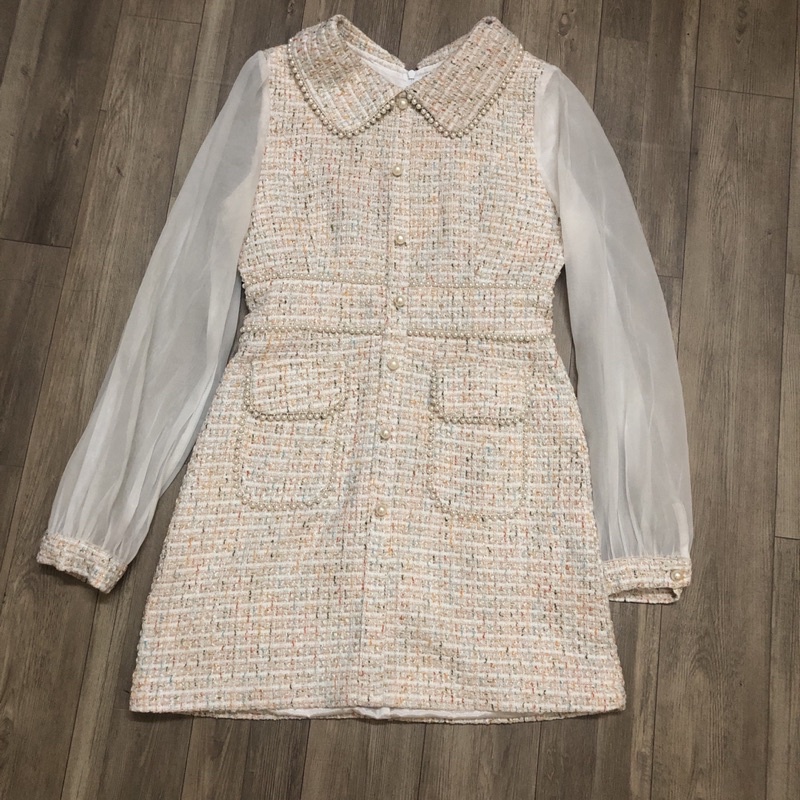 Pass váy dạ tweed tiểu thư