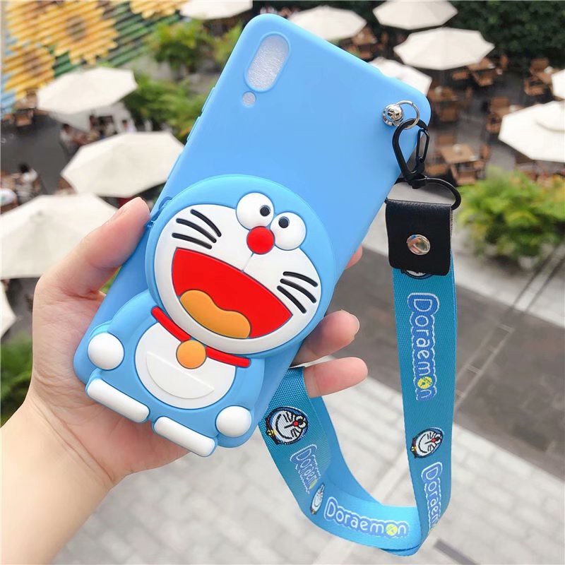 Ốp điện thoại TPU mềm có đế đỡ túi khí hoạt hình dễ thương cho OPPO A5 A9 2020 A3S A5S A7  A71 A83