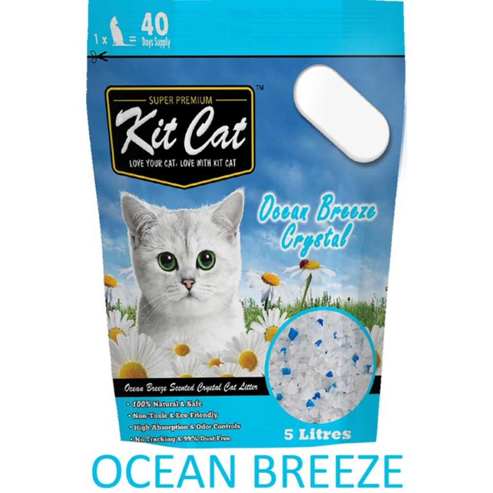 Cát thủy tinh cho mèo KitCat Màu đen - Cát vệ sinh Kitcat than hoạt tính